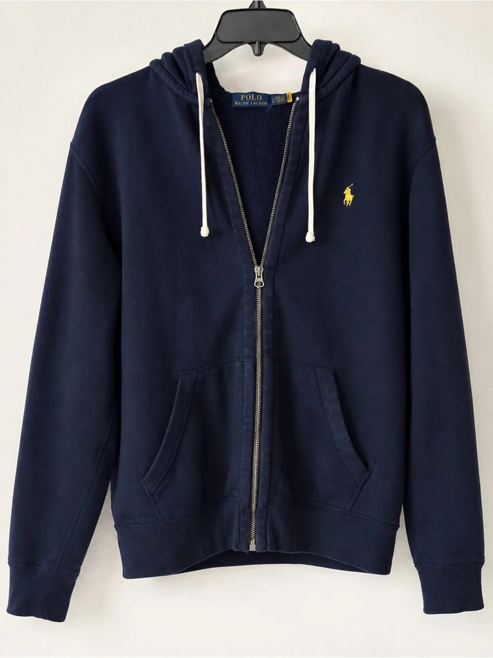 Ralph Lauren Navy Zip-Up Hoodie with Embroidered Pony
